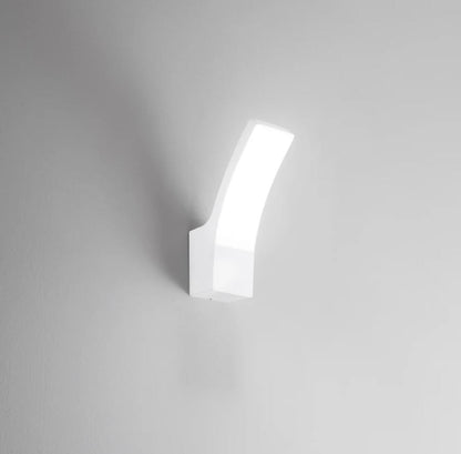 Applique da Esterno LED 12W CCT IP65 Design Curvo | Alluminio Antracite Bianco | Sail