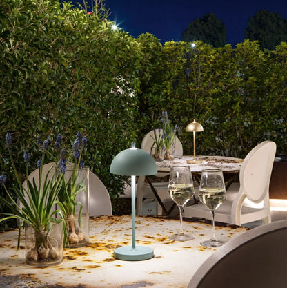 Lumetto LED PARTY ricaricabile da esterno in metallo con dimmer 3000K 350LUMEN
