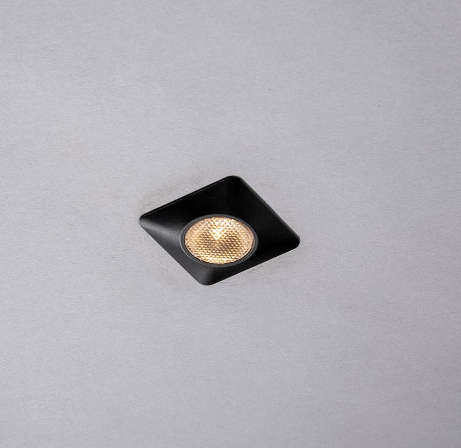 Mini faretto da incasso quadrato in alluminio bianco-nero 1.2W 100LM 24V - ASSO