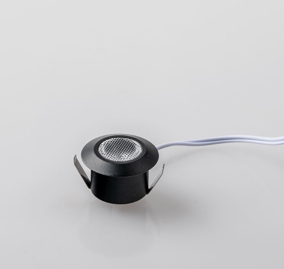 Mini faretto incasso rotondo in alluminio bianco o nero 1.2W 100LM 24V- ASSO