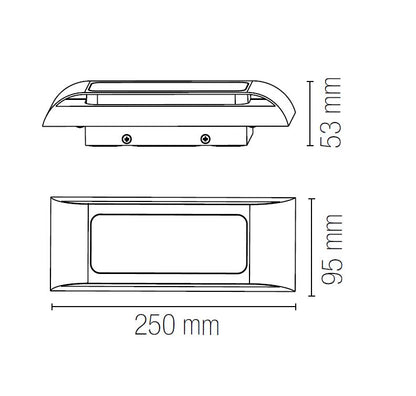 Applique LED CCT Biemissione Per Esterno IP65 12W – Desert Intec