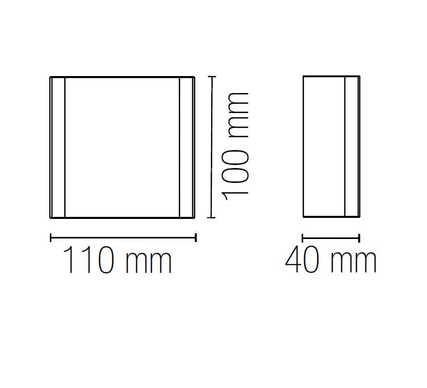 Applique per esterno LED in policarbonato biemissione variante bianco-nero IP65 2W 200LM CCT - KLEIN