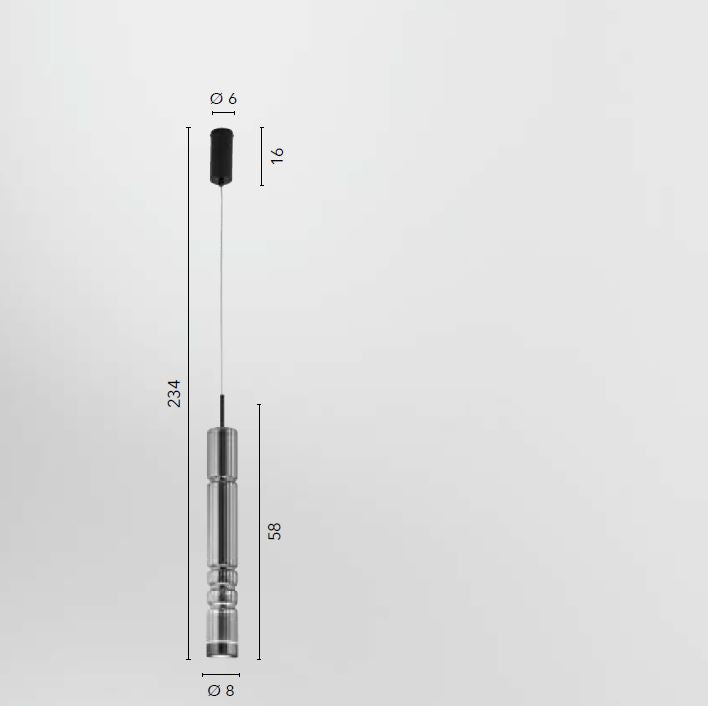 Sospensione LED in metallo e vetro soffiato ambra-fumè 8W 800LM luce calda 3000°k CROOKES