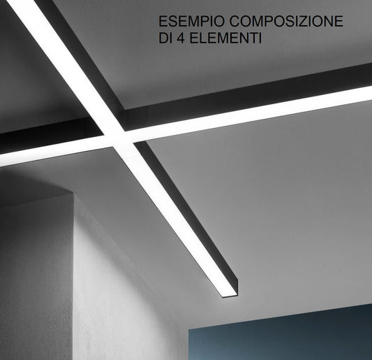 Barra LED Modulare CCT | Metallo Bianco o Nero Satinato | 60 - 90 - 200 cm | Next