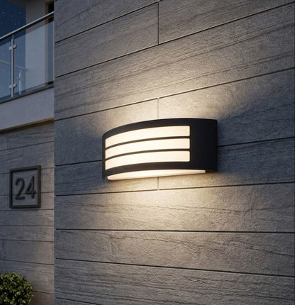 Applique da Esterno Curva 1xE27 IP44 | Alluminio Bianco Nero Nickel | Solix