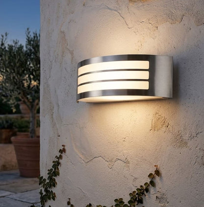 Applique da Esterno Curva 1xE27 IP44 | Alluminio Bianco Nero Nickel | Solix