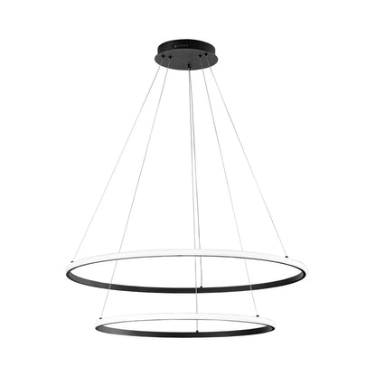 Axis – Lampada a Sospensione LED Doppio Cerchio Ø80/60 cm | CCT