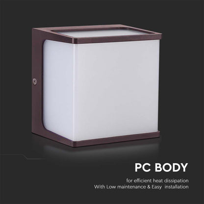V-TAC Lampă LED de Perete Tip Felinar 8W Clasic Corten 4000K IP65