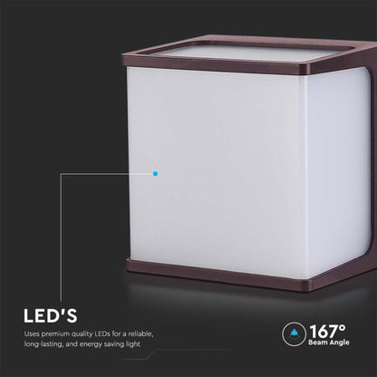 V-TAC Lampă LED de Perete Tip Felinar 8W Clasic Corten 4000K IP65