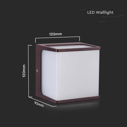 V-TAC Lampă LED de Perete Tip Felinar 8W Clasic Corten 4000K IP65