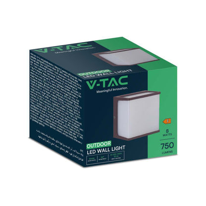 V-TAC Lampă LED de Perete Tip Felinar 8W Clasic Corten 4000K IP65