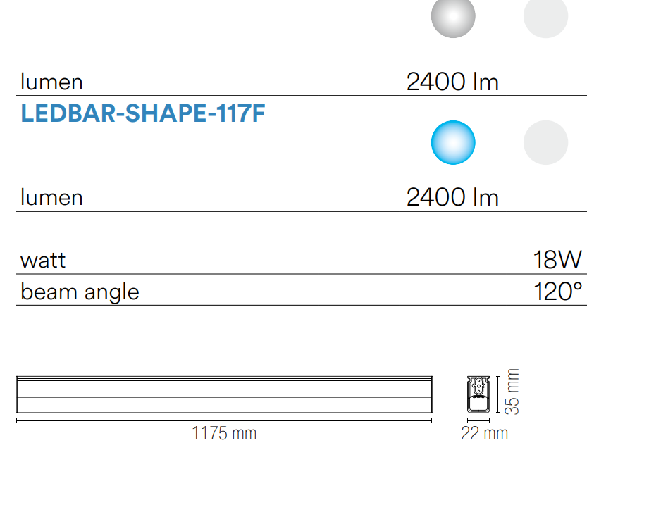 Barre LED Modulari con Connettori | Bianco PC Varie Misure | Shape