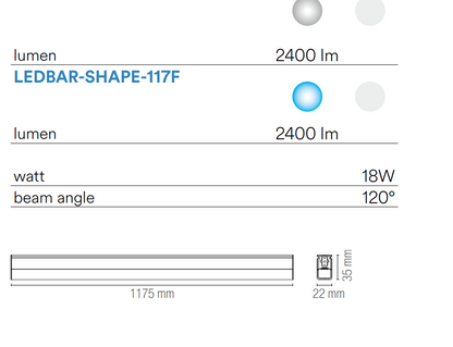 Barre LED Modulari con Connettori | Bianco PC Varie Misure | Shape