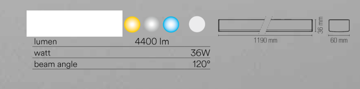 Barra LED sottopensile lineare forma squadrata con struttura e diffusore in PC IP20 varie misure CCT REGGY