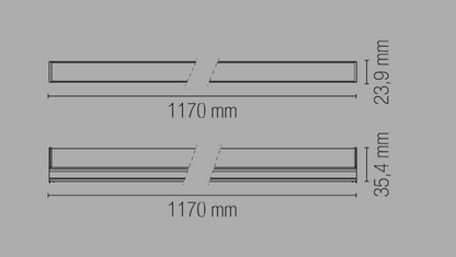 Bară LED sub dulap cu structură și difuzor din PC - CCT 15W 1610LM 120cm