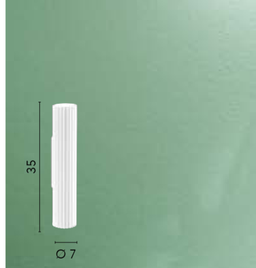 Applique in gesso verniciabile forma tubolare plissettato 2XGU10 non incl. PALLADIO