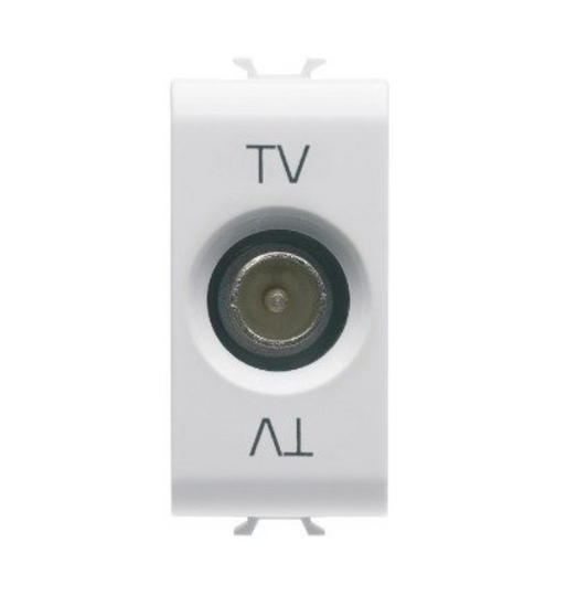 Priză TV directă, con. tată 9.5mm cu trecere curent Gewiss Chorusmart 10361