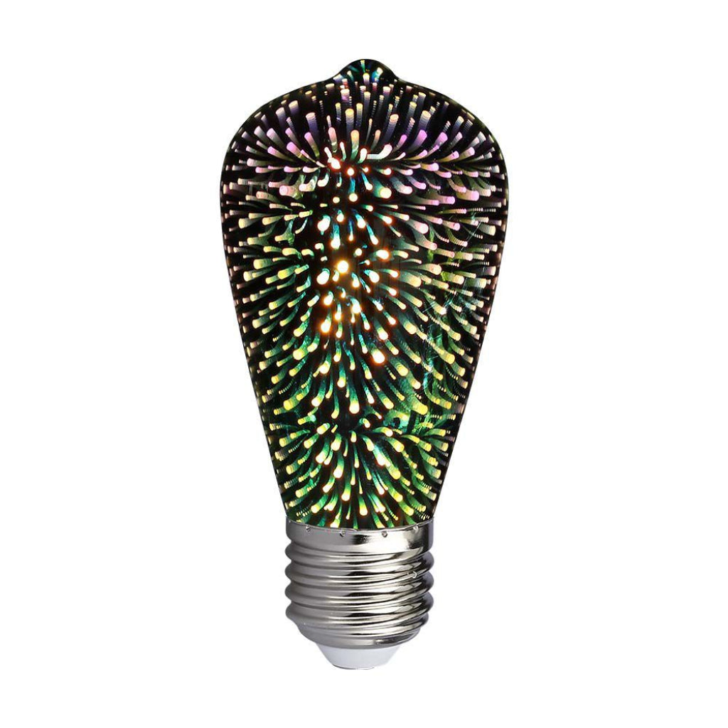 V-TAC Bec LED E27 5W ST64 Filament 3D 3000K