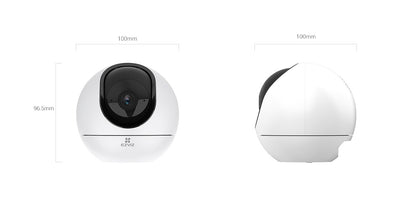 Telecamera Sorveglianza Interno 5MP Pan & Tilt Wi-Fi Dual-Band | AI Persone Animali Voce | USB-C | EZVIZ H6