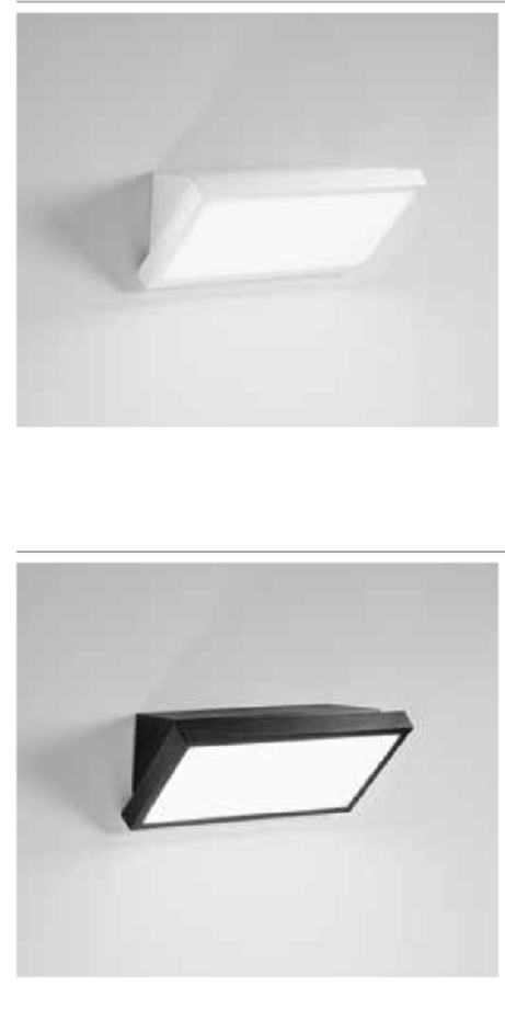 Kinkiet LED PC, wariant czarno-biały, 20W, 2500 LM, CCT, IP54, pochyły RIM