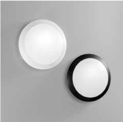 Plafoniera da Soffitto IP65 Anti-UV 1xE27 | PC Bianco-Nero |