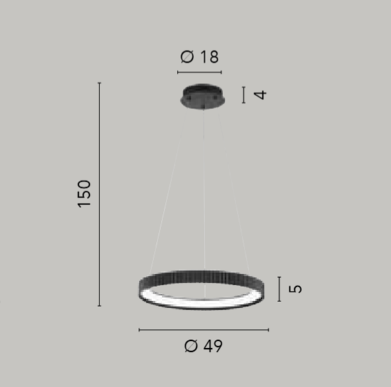 Sospensione LED tonda in metallo due misure tre varianti bianco-nero-oro CCT NIKE