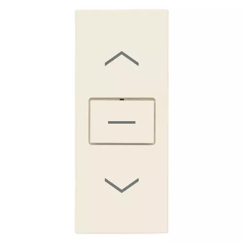Commutatore 1P 10 AX 250 V~, a due tasti, con frecce direzionali e posizione OFF centrale Vimar Linea banco-nero-canapa 30060.B/G/C