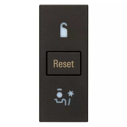 Commutatore 1P 10 AX 250 V~, con simboli Do Not Disturb e Make Up Room Vimar Linea bianco-nero-canapa 30408.B/G/C