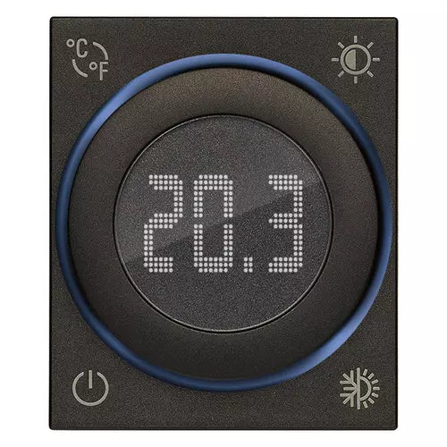 Termostato rotella 100-240V 2 moduli alimentazione 100-240 V 50/60 Hz Vimar Linea bianco-nero-canapa 30440.B/G/C