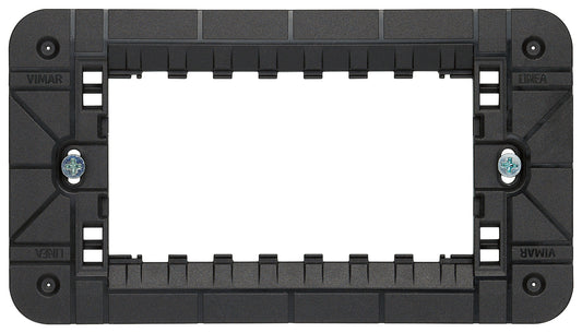 Uchwyt 4-modułowy, ze śrubami, do puszek 4-modułowych Vimar Linea 30614