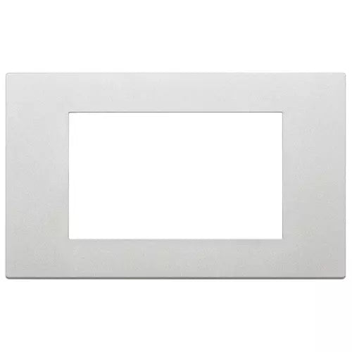 Placă 4 module, tehnopolimer vopsit, argintiu Vimar Linea 30654.20