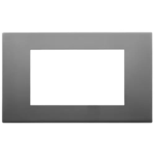 Placă 4 module, metal, inox satinat Vimar Linea 30654.72