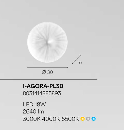 Plafoniera LED acrilico bianco con linee silver CCT varie dimensioni AGORA