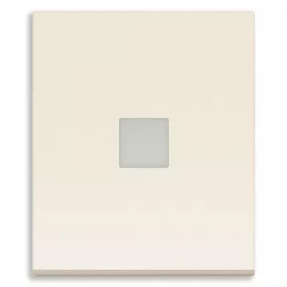 Tasto Intercambiabile 2 Moduli Allineato con Diffusore Illuminabile | Simbolo Retro-Illuminabile | IP40 | Bianco Nero Canapa | Vimar Linea 31000.2D