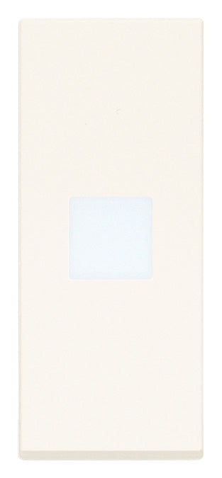 Tasto Intercambiabile 1 Modulo Allineato con Diffusore Illuminabile | Simbolo Retro-Illuminabile Personalizzabile | IP40 | Bianco Nero Canapa | Vimar Linea 31000.D