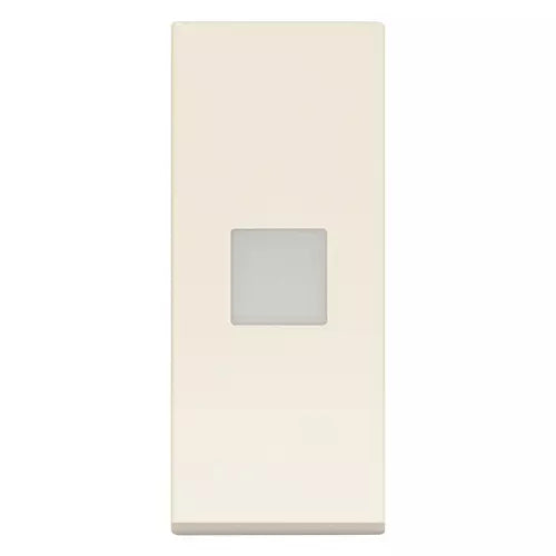 Tasto Intercambiabile 1 Modulo Allineato con Diffusore Illuminabile | Simbolo Retro-Illuminabile Personalizzabile | IP40 | Bianco Nero Canapa | Vimar Linea 31000.D