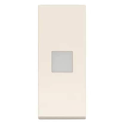 Tasto Intercambiabile 1 Modulo Allineato con Diffusore Illuminabile | Simbolo Retro-Illuminabile Personalizzabile | IP40 | Bianco Nero Canapa | Vimar Linea 31000.D