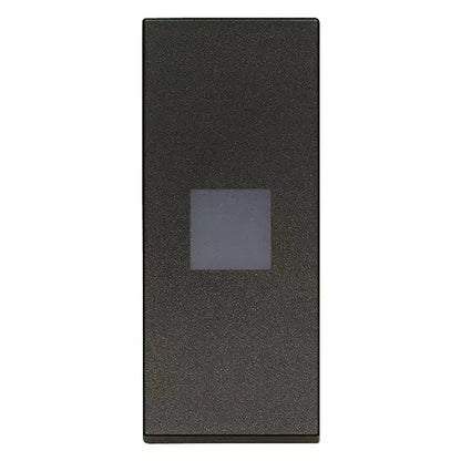 Tasto Intercambiabile 1 Modulo Allineato con Diffusore Illuminabile | Simbolo Retro-Illuminabile Personalizzabile | IP40 | Bianco Nero Canapa | Vimar Linea 31000.D