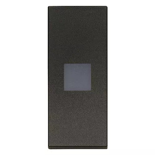 Tasto Intercambiabile 1 Modulo Allineato con Diffusore Illuminabile | Simbolo Retro-Illuminabile Personalizzabile | IP40 | Bianco Nero Canapa | Vimar Linea 31000.D
