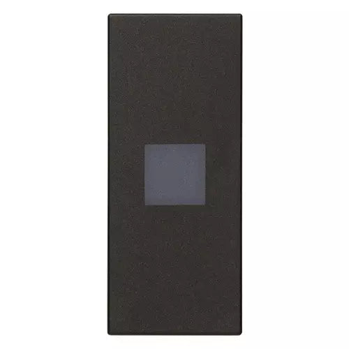 Tasto intercambiabile 1 modulo assiale, con diffusore illuminabile e personalizzabile con simbolo retro illuminabile Vimar Linea bianco-nero-canapa 31000A.DB/G/C