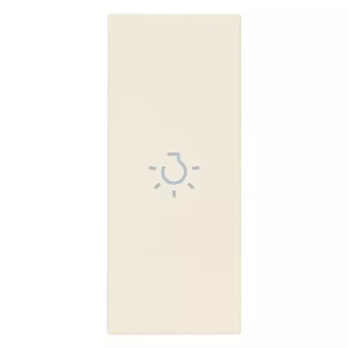 Tasto Intercambiabile 1 Modulo Assiale con Simbolo Luce Illuminabile | IP40 | Bianco Nero Canapa | Vimar Linea 31000A.L