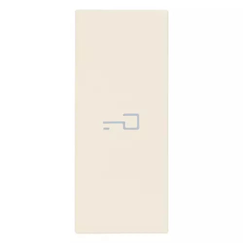 Tasto Intercambiabile 1 Modulo Assiale con Simbolo Chiave Illuminabile | IP40 | Bianco Nero Canapa | Vimar Linea 31000A.P