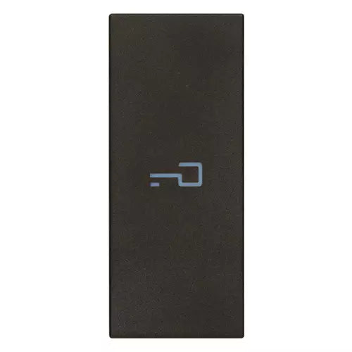 Tasto intercambiabile 1 modulo per comandi assiali, simbolo chiave illuminabile Vimar Linea bianco-nero-canapa 31000A.PB/G/C