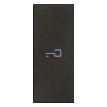 Tasto Intercambiabile 1 Modulo Assiale con Simbolo Chiave Illuminabile | IP40 | Bianco Nero Canapa | Vimar Linea 31000A.P