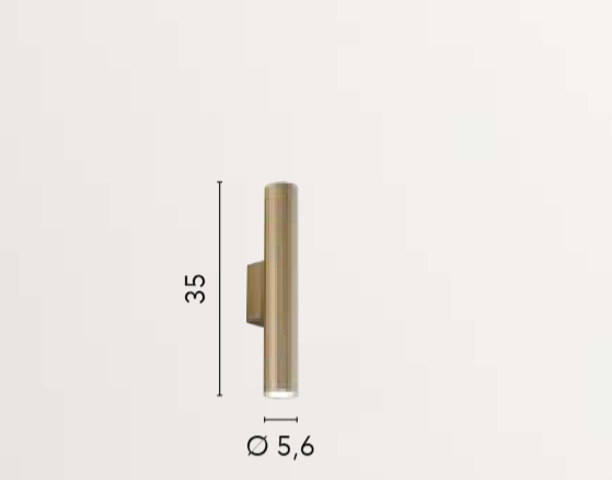 Applique rigato in metallo due misure in bianco-nero-oro 2XGU10 non incl. LORD