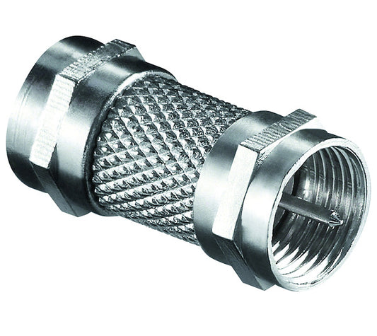 Złącze antenowe F męskie/męskie mosiądz niklowany LIF38.0020048