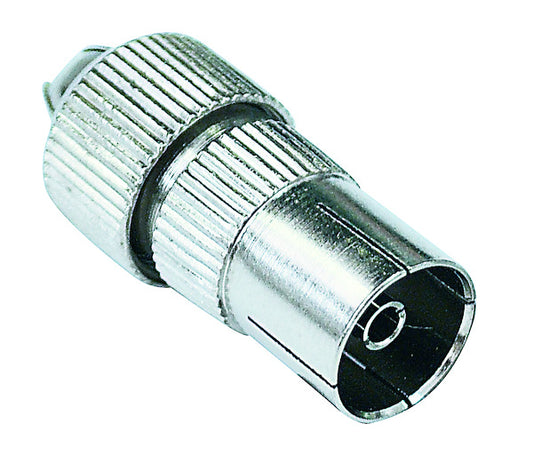 Gniazdo antenowe 75 Ohm 9,5mm METALOWE przelotowe LIF38.1015019S