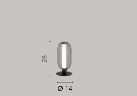 Lumetto LED in vetro soffiato e diffusori reticolati nero-oro 12W 1260LM luce calda 3000°k INKAS