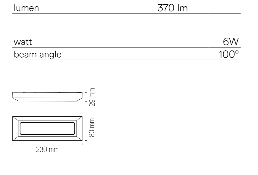 Applique LED segnapasso in PC in due varianti bianco - nero 6W 370Lm CCT IP65 OASIS