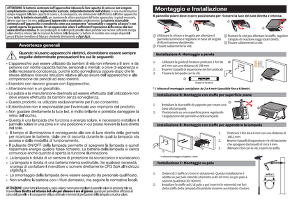 LUMINA SENSOR 1200 - LAMPADA SOLARE DA ESTERNO 10W 1200LM 4000°K EL112